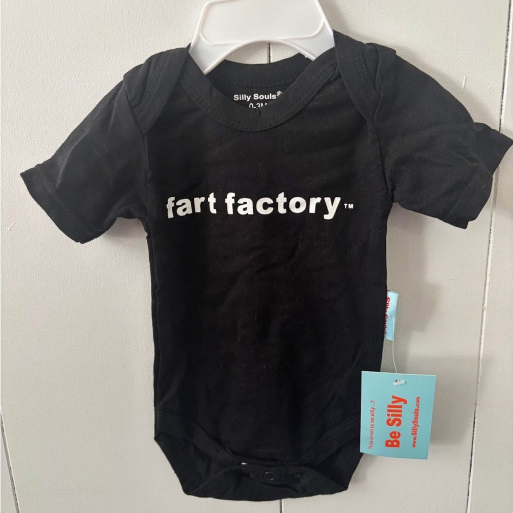 Silly Souls Black Baby Onesie